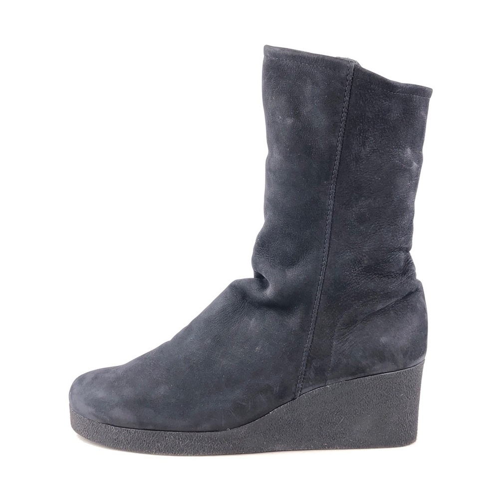 Arche Laarzen Black Leather Mid-Calf Boots